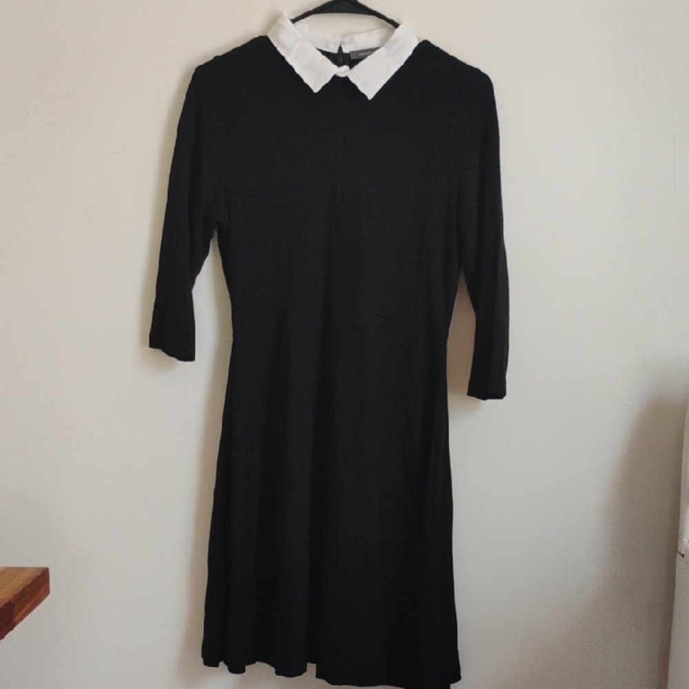 French Connection | Black and White Wednesday Addams Dress | 8 | EUC